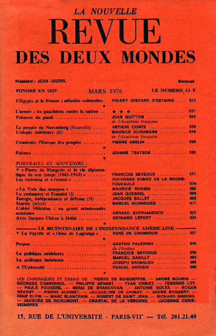 Revue des Deux mondes (Nouvelle) --- Cliquer pour agrandir